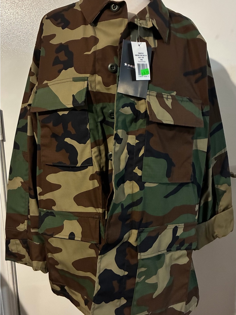 Propper Men's Woodland Camo Shorts - Green/Brown/Black